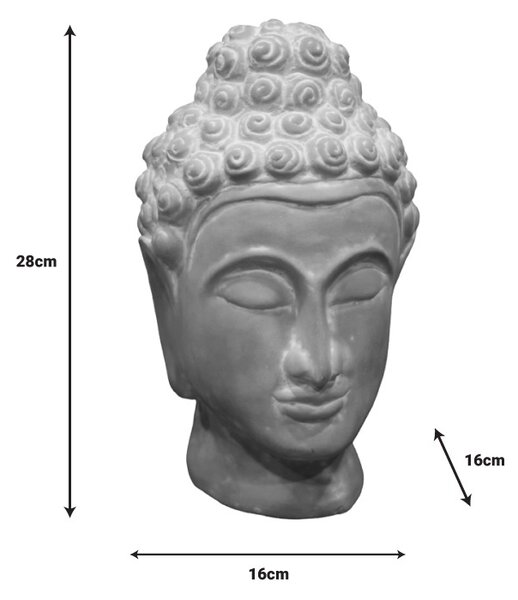 Декорация за маса Buddha Buddha Rolia теракота сива 16x16x28 cm
