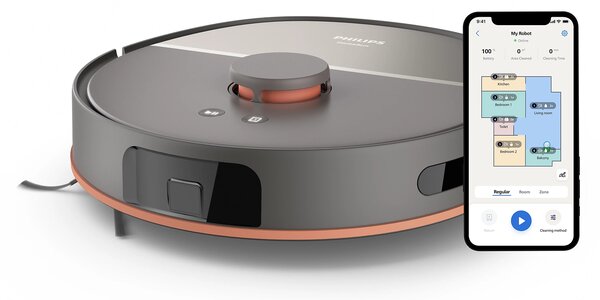 Прахосмукачка робот за сухо и мокро почистване Philips XU5000/10 сива