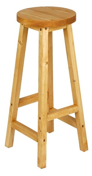 Дървен бар стол Vistran цвят естествено дърво D28x70cm