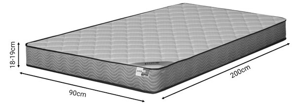 Frezio Pako World White 90x200x18,5 cm Frezio Pako World White 90x200x18,5 cm