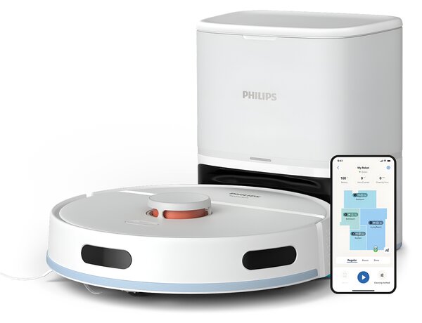 Прахосмукачка робот Philips HomeRun 2000 Series XU2100/20, бяла