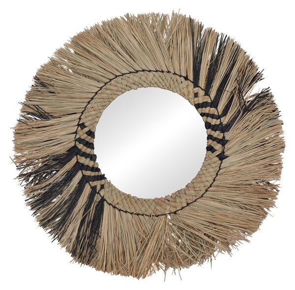 Огледало с рамка от слама Cierlo Cierlo Boho Pako World Natural 42x42x6 cm
