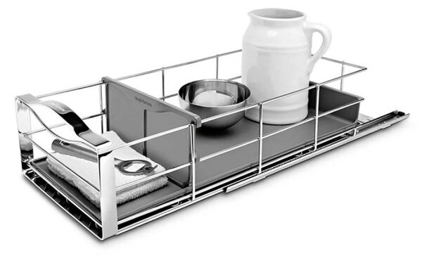 Плъзгащ се органайзер за шкаф Simplehuman KT1118, До 9 кг, 22.8x50.8x15.2 см, Инокс