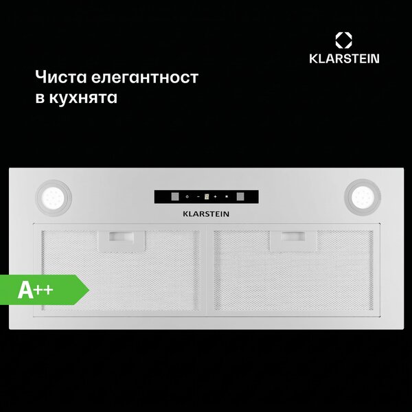 Klarstein Paolo 72 абсорбатор за вграждане 72 cm 520 m³/h LED Touch A++