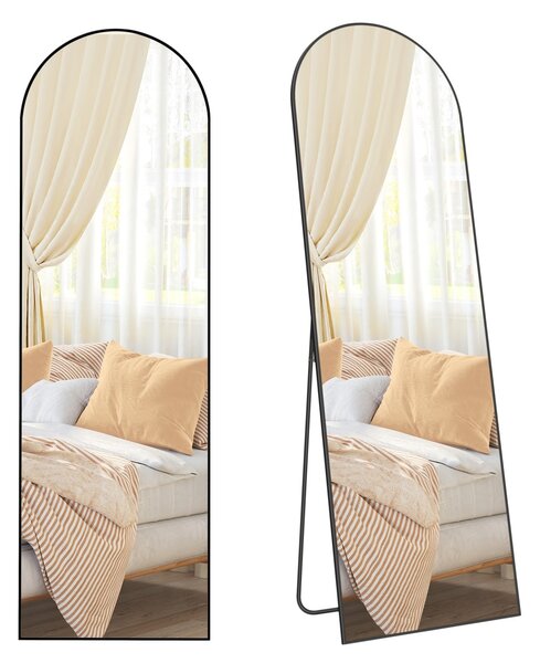 Подово огледало Черно Songmics 160x50x1,3 cm