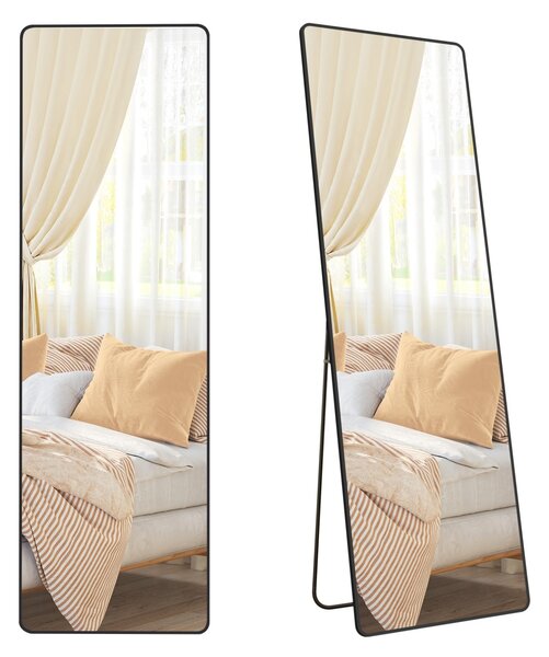 Подово огледало Черно Songmics 160x50x1,3 cm