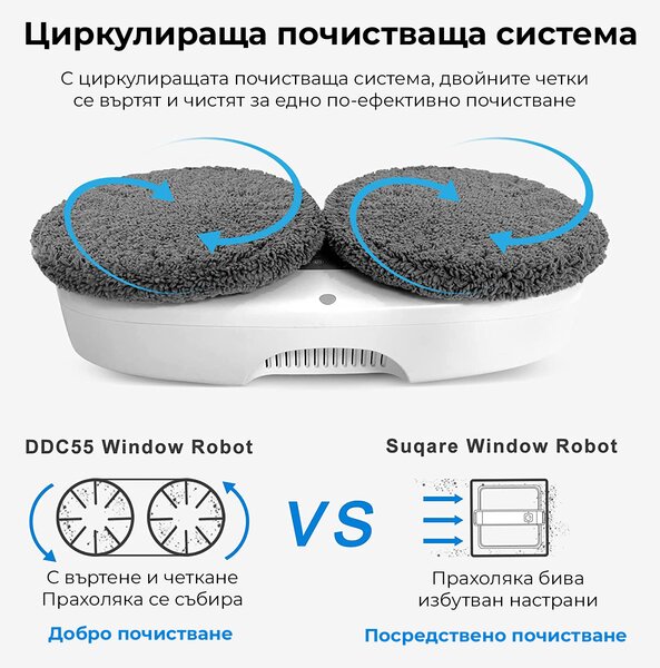 Робот за почистване на прозорци Xiaomi Hutt DDC5, черен