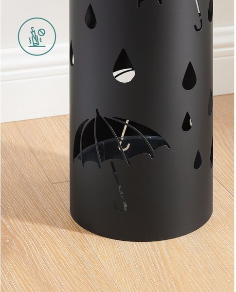 Стойка за чадър Songmics Black 17x17x41 cm