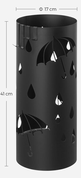 Стойка за чадър Songmics Black 17x17x41 cm
