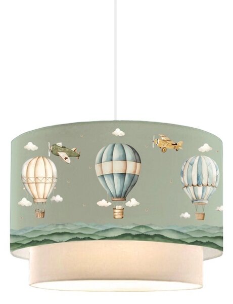 Детски полилей, Balon, Pako World, зелено-кремав, 30x30x20 см