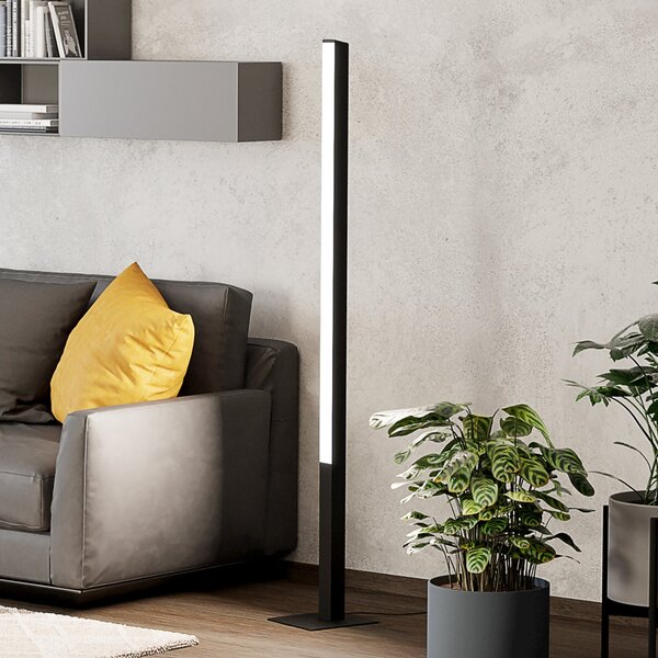 EGLO connect LED подова лампа Simolaris-Z, Затъмняване, Черен, Дневна/трапезария, Метал, Модерен