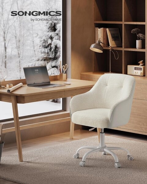 Работен стол с катарама от капучино Songmics 60.8x58x96 cm
