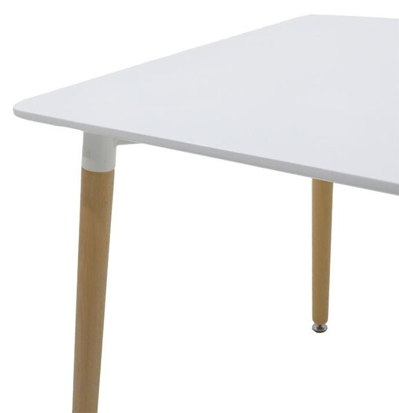 Маса Natali MDF MDF бял плот естествени крака 80x80x73 cm