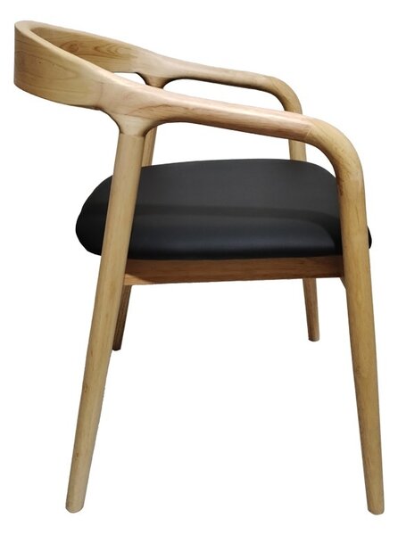 Стол с подлакътници Hogie Natural 61x60x76 cm