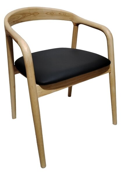 Стол с подлакътници Hogie Natural 61x60x76 cm