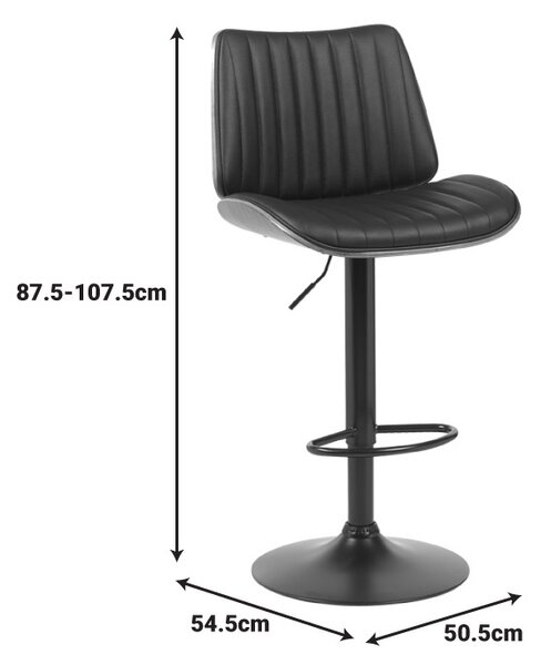 Бар стол Amani Black 50.5x54x107.5 cm