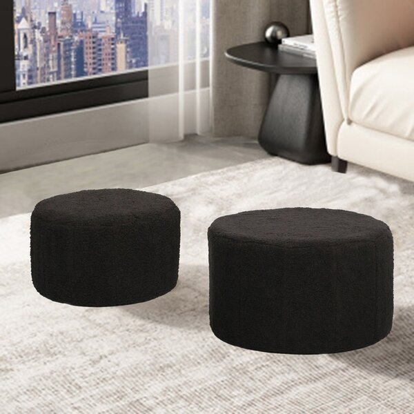 Комплект от 2 табуретки 2 бр Gabello boucle Black 44x44x26,5 cm
