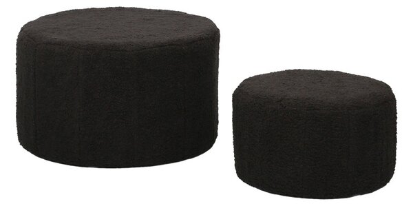 Комплект от 2 табуретки 2 бр Gabello boucle Black 44x44x26,5 cm
