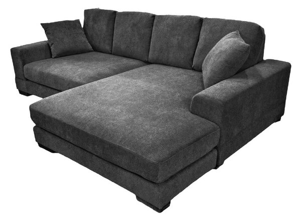 Ъглов диван Cornerdo Тъмносив 265x175x85 см