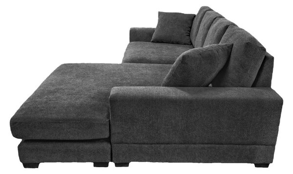 Ъглов диван Cornerdo Тъмносив 265x175x85 см
