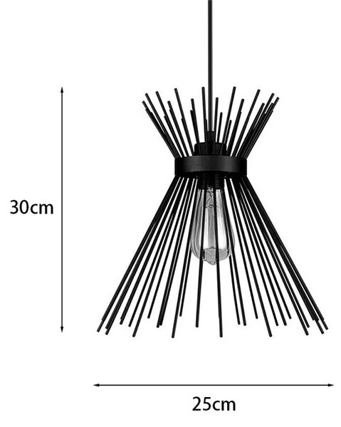 LED полилей Candle I Черен 25x25x30 см