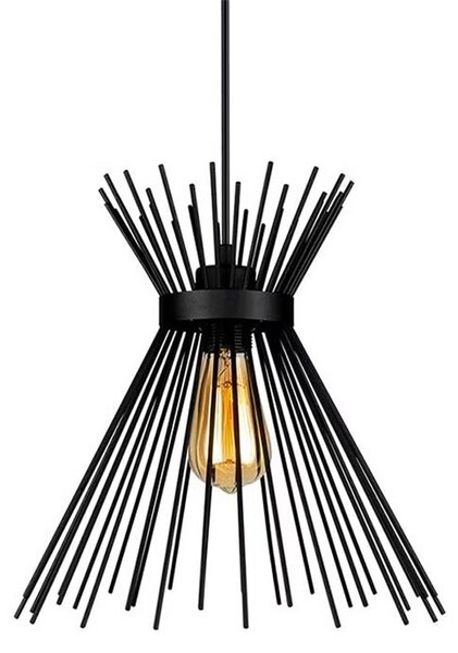 LED полилей Candle I Черен 25x25x30 см