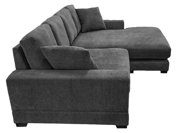 Ъглов диван Cornerdo Тъмносив 265x175x85 см