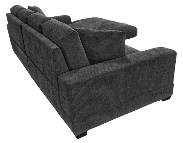 Ъглов диван Cornerdo Тъмносив 265x175x85 см