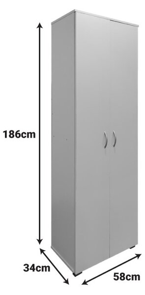 Шкаф с 2 врати Racka Сонома 58x34x186 см
