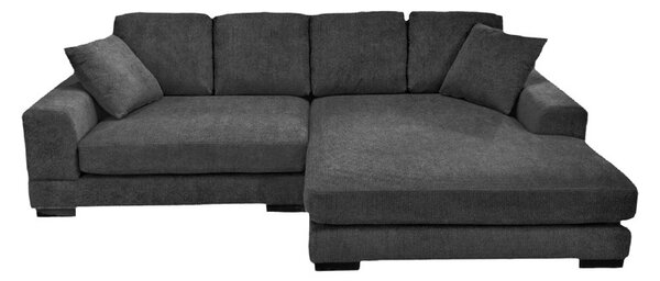 Ъглов диван Cornerdo Тъмносив 265x175x85 см