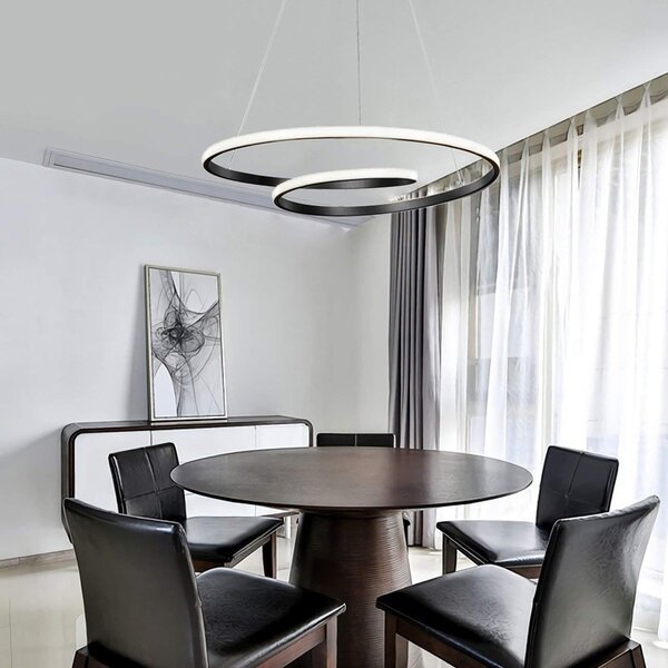 LED полилей Rexon Черен 49x49x12 см