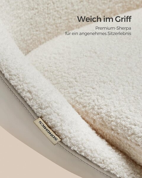 Songmics Работен стол Cappuccino boucle 56x60x93.3 cm (копие 1)