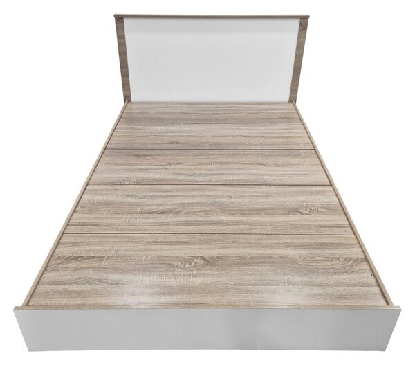 Рамка за легло, Athos, бял-дъб, 150x206.5x96 см