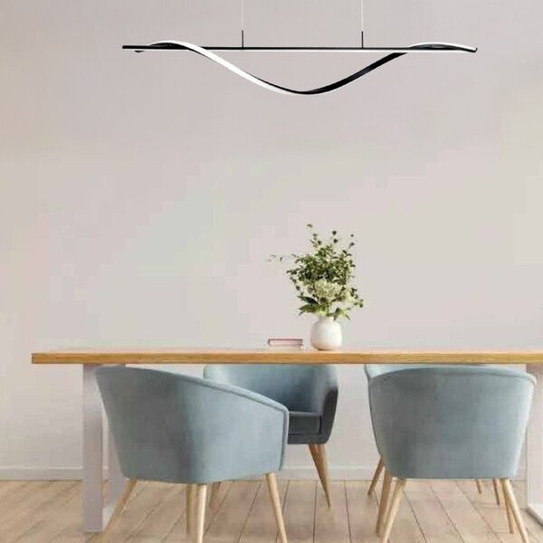 LED полилей, Infinity, черен, 120x12x150 см