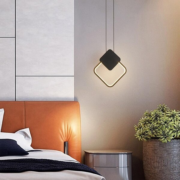 LED полилей, Teebo, черен, 23.5x20x29.5 см