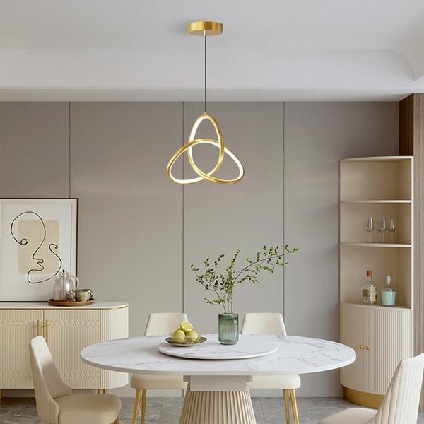 LED полилей, Trinity, златист, 22x22x100 см