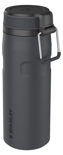 Черен термос от неръждаема стомана 470 ml IceFlow™ Bottle Twist Flip Black – Stanley