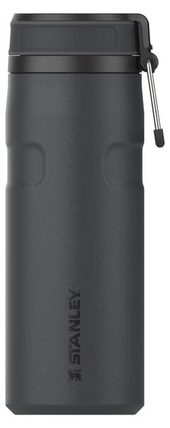 Черен термос от неръждаема стомана 470 ml IceFlow™ Bottle Twist Flip Black – Stanley