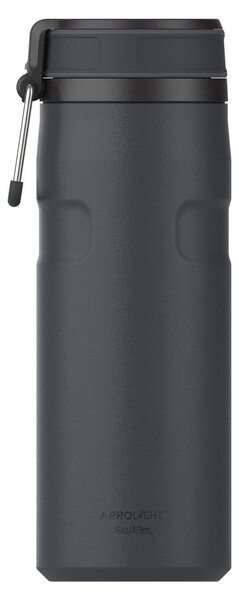 Черен термос от неръждаема стомана 470 ml IceFlow™ Bottle Twist Flip Black – Stanley
