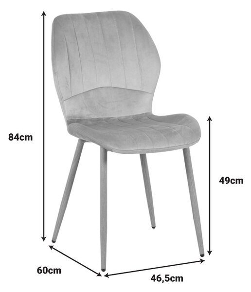 Трапезен комплект маса и столове от 5 части, Jelour - Titta, гнил мар, 120x70x75 см