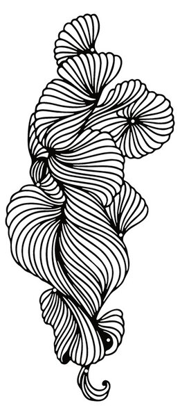 Метална декорация за стена, Bilem, черна, 0,2 x 20 x 50 см