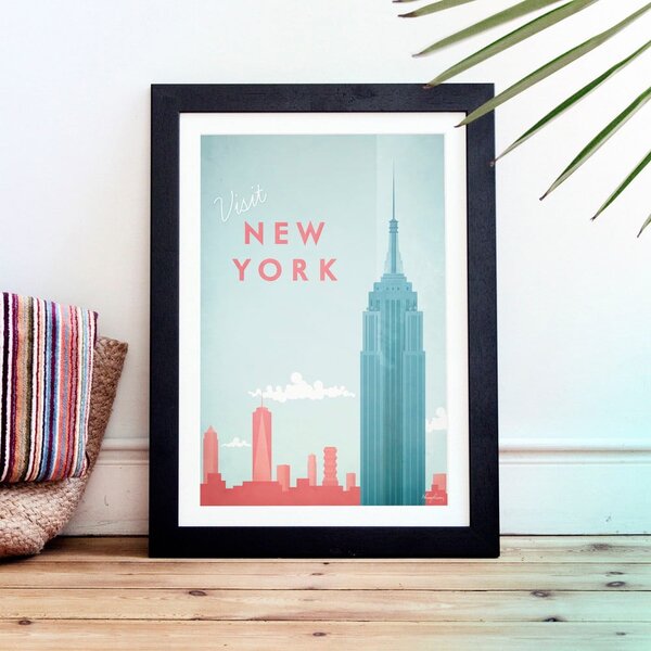 Плакат , 30 x 40 cm New York - Travelposter