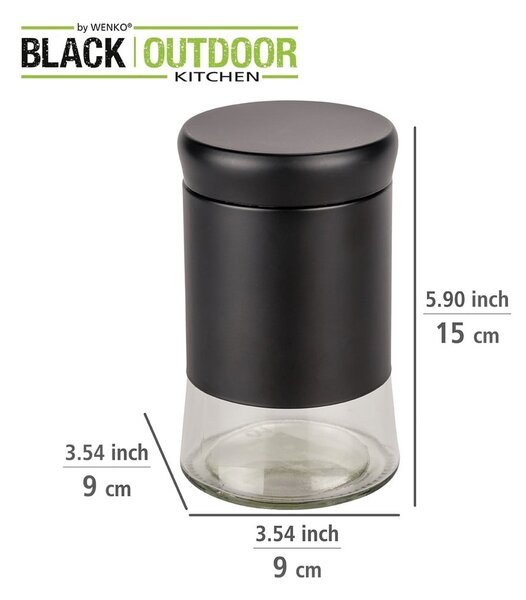 Стъклена кутия за храна Black Outdoor Kitchen Boga – Wenko