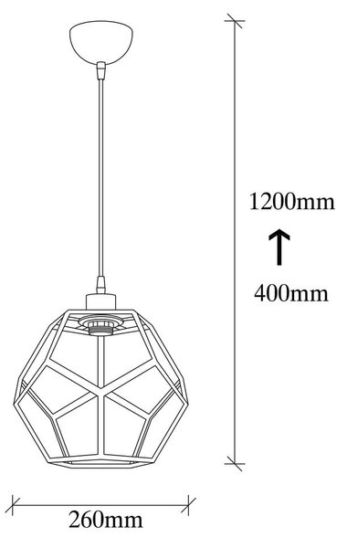 Висящо осветително тяло с метален абажур в черно и бронзово ø 26 cm Degirmen – Opviq lights