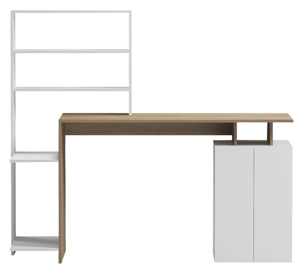 Работно бюро с библиотека Meza Pako World Sonoma 146,3x55x128,8 см