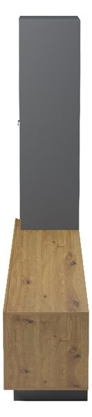 Comoda TV cu dulap, Tilveo, Stejar, 230x41.5x180 cm