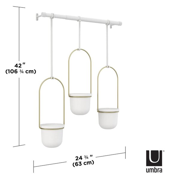 Пластмасови висящи саксии за билки в комплект от 3 броя ø 7,5 cm Triflora – Umbra