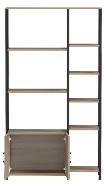 Raft bucatarie cu dulap, Ranea, Stejar, 85x32x150 cm
