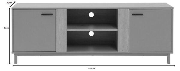 Comoda TV, Polenio, Taupe, 150x40x53 cm