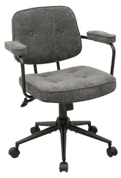 Scaun birou, Leberta, Antracit, 64x63.5x86 cm